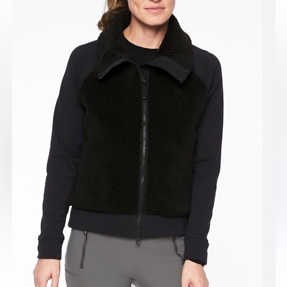 Athleta Range Sherpa Jacket Black Size L